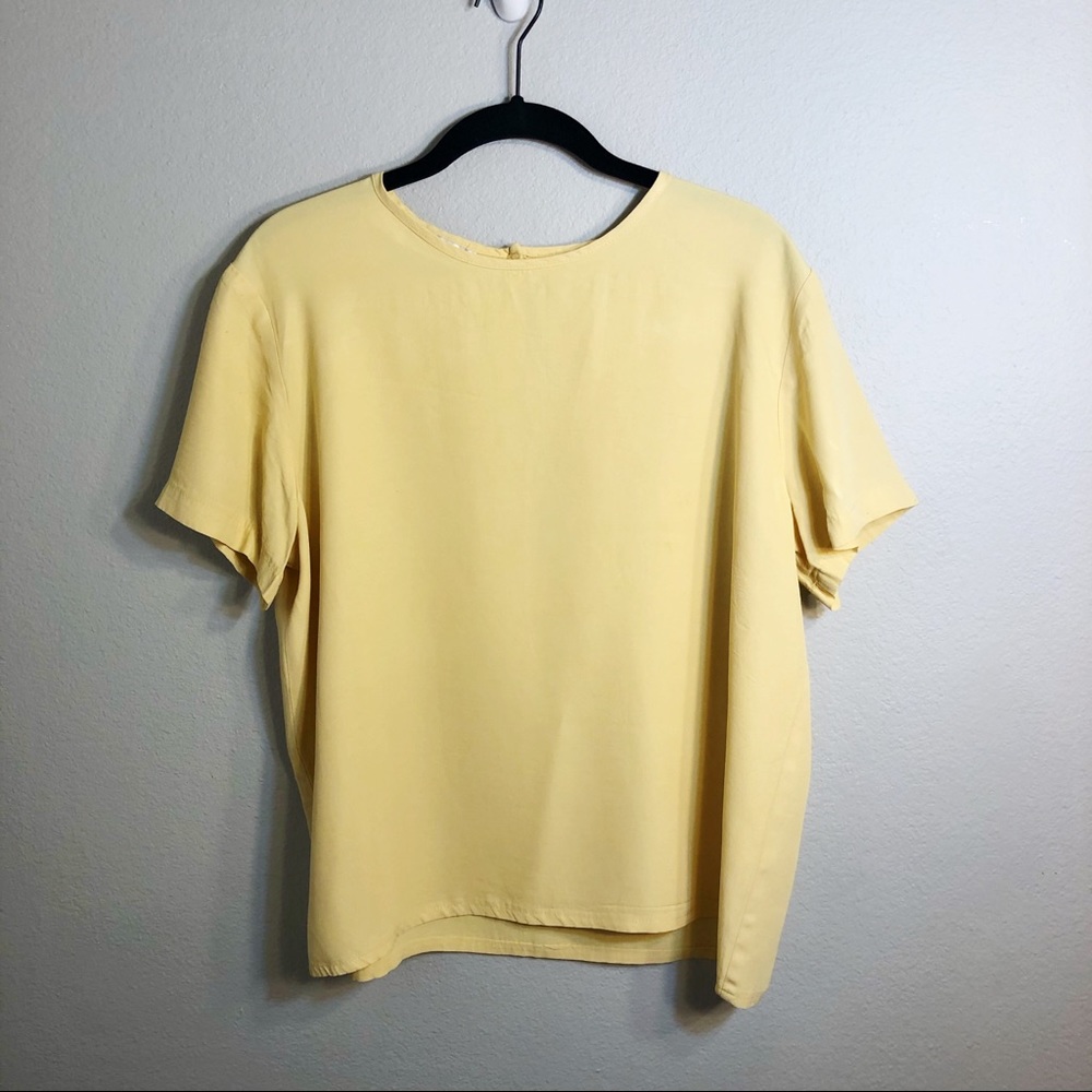 VINTAGE Buttercup Yellow Short Sleeve Shirt